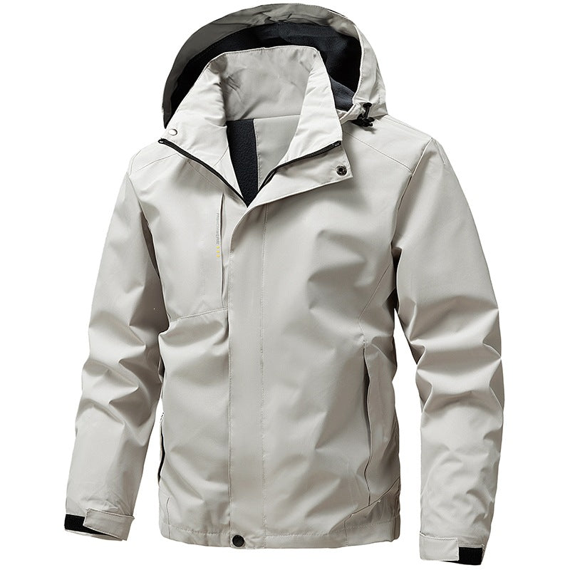 Herren Funktionsjacke mit abnehmbarer Kapuze Drune