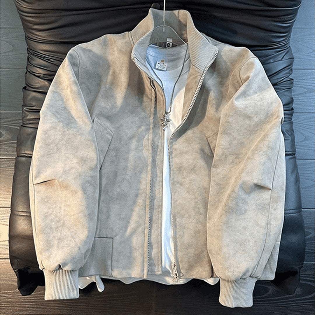 Herren Modische Bomberjacke aus luxuriösem Material Drune