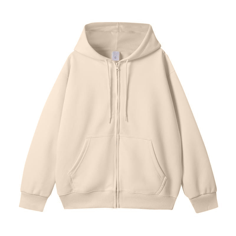 Unisex Oversize-Kapuzenjacke mit durchgehendem Reißverschluss und Kängurutasche Drune