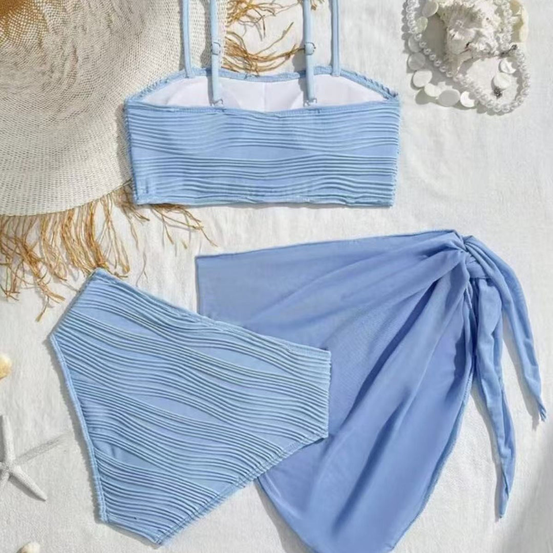 Damen Bikini-Set mit hoch taillierter Hose und modischem Rüschendesign Drune