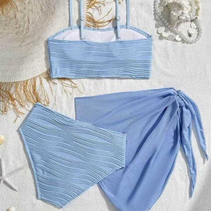 Damen Bikini-Set mit hoch taillierter Hose und modischem Rüschendesign Drune