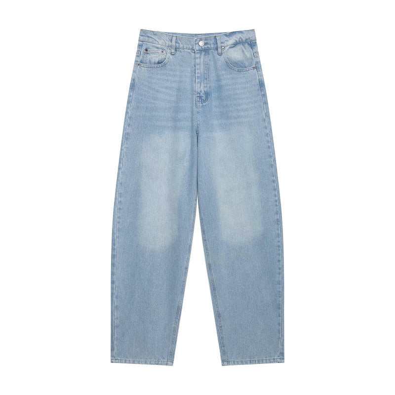 Damen Hochtaillierte weite Streifenjeans im Retro‑Look Drune