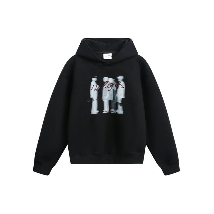 Unisex Kapuzenpullover im Oversize-Schnitt mit verschwommenem Figur-Grafikprint Drune