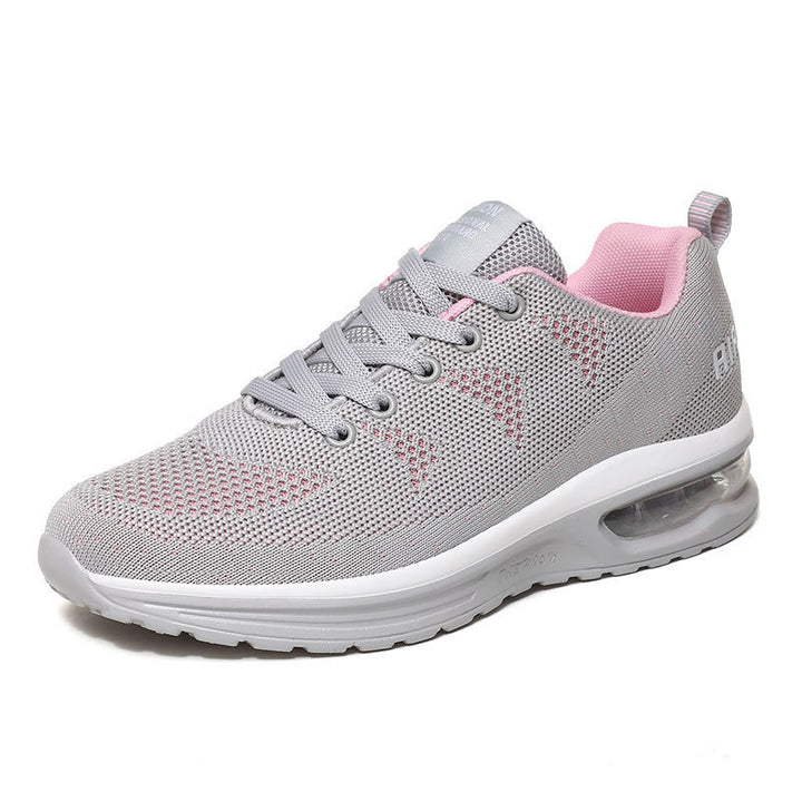 Damen nan urbaner Strick-Sneaker mit perforiertem Strickgewebe, Dämpfer-Fersenkapsel und federnder Leichtsohle Drune