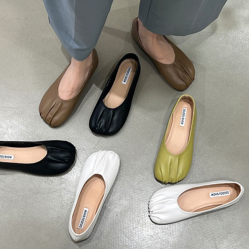 Damen bequeme Ballerinas mit flexibler Sohle und atmungsaktivem Obermaterial Drune