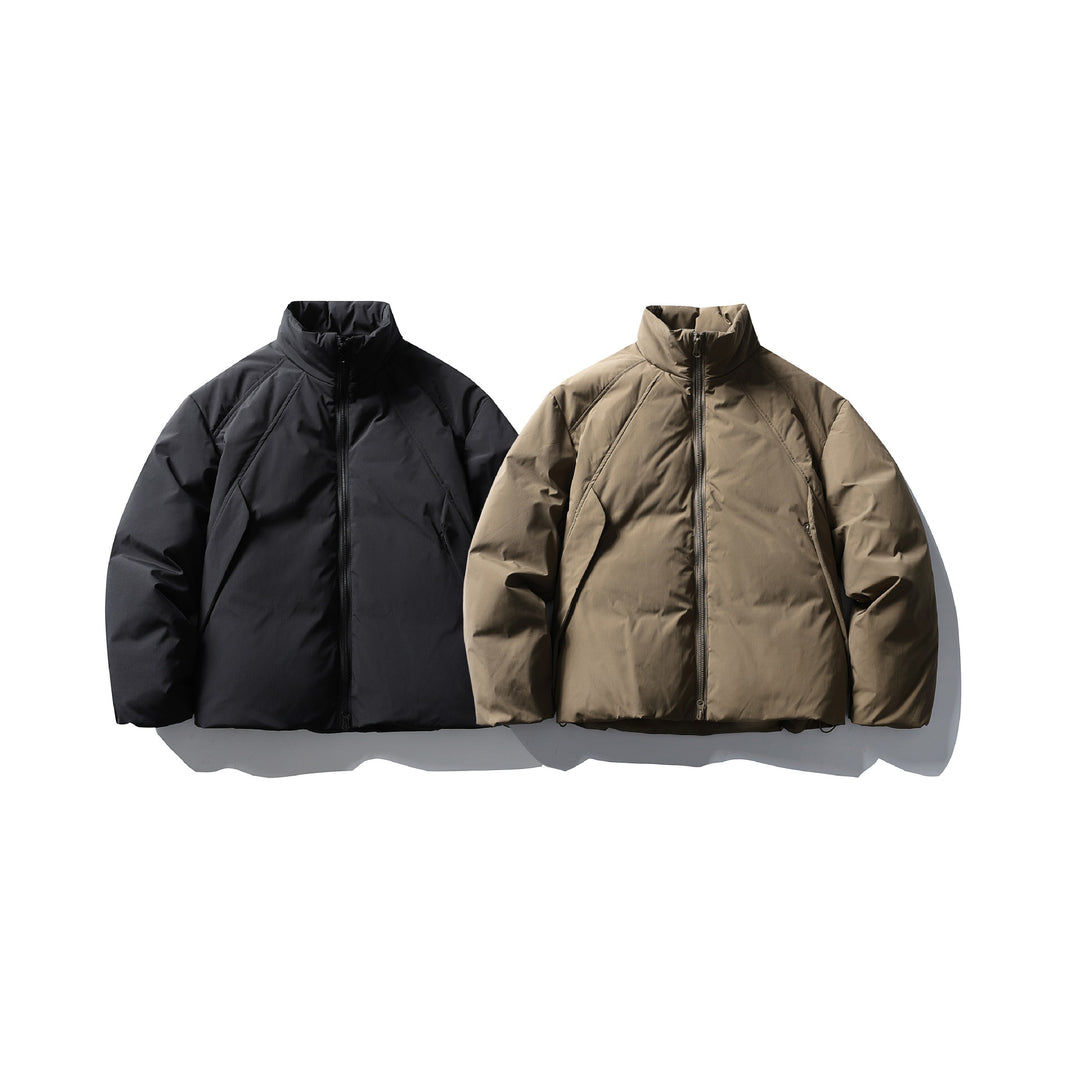 Herren Boxy Thermo-Isolationsjacke mit hohem Stehkragen und minimalistischer Außenhülle Drune