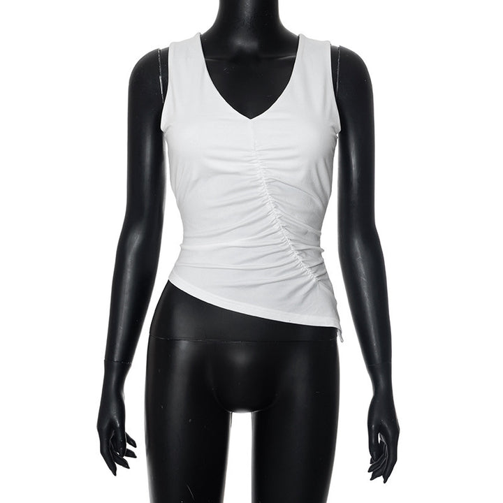 Damen figurbetontes Top mit Rüschendetails Drune