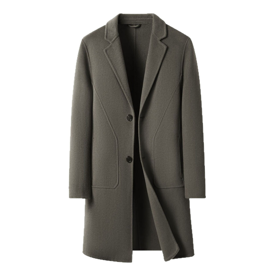 Herren eleganter Wollmantel mit praktischen Taschen und klassischem Schnitt Drune