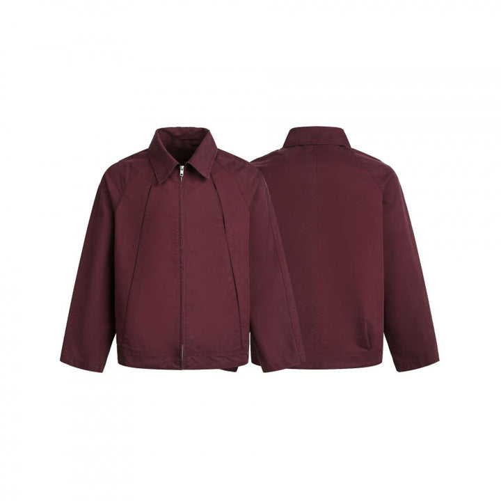 Herren Boxy-Reißverschlussjacke mit Raglanärmeln und markanten Teilungsnähten Drune