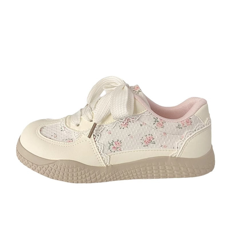 Damen Sneaker mit floralen Applikationen Drune