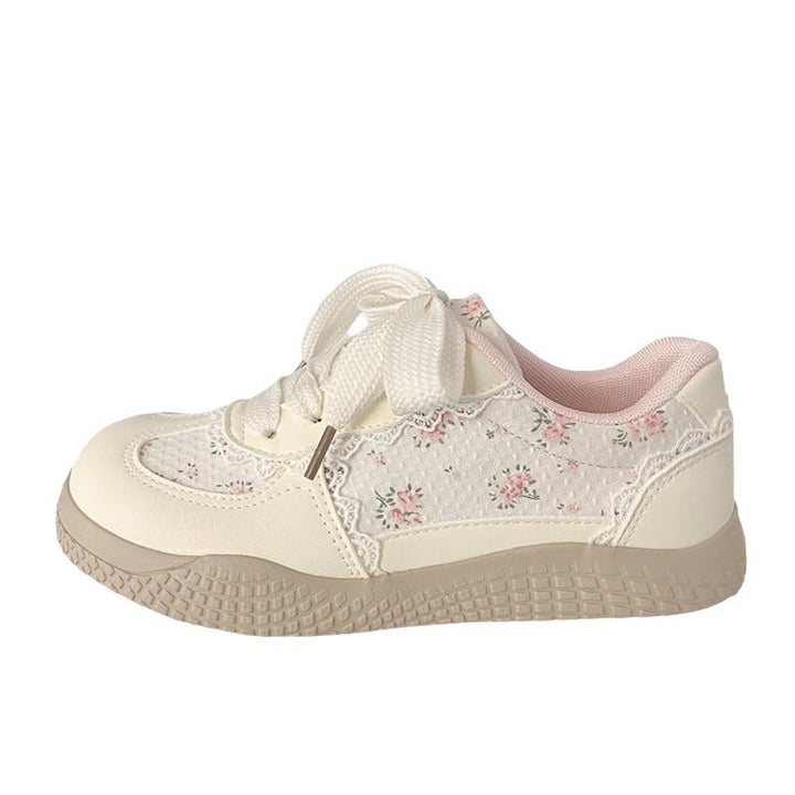Damen Sneaker mit floralen Applikationen Drune