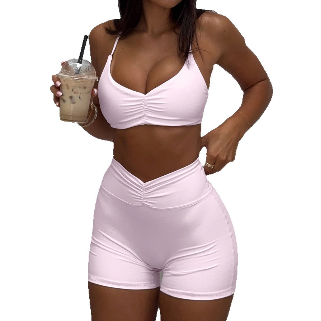 Damen Sport-Bikini-Set mit hoch geschnittenem Höschen und raffinierten Rüschendetails Drune