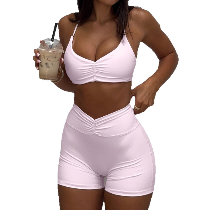 Damen Sport-Bikini-Set mit hoch geschnittenem Höschen und raffinierten Rüschendetails Drune