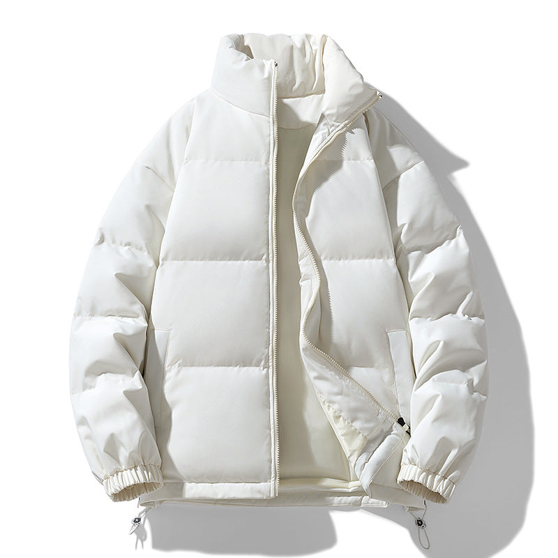 Herren Gepolsterte Pufferjacke mit hohem Stehkragen, winddichter Außenlage und verstellbarem Kordelzugsaum Drune