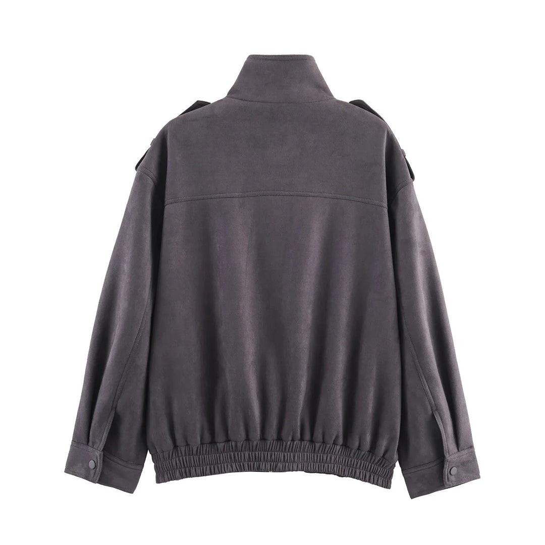 Herren nan utility‑Fieldjacke mit Schulterklappen, aufgesetzten Pattentaschen, verdeckter Reißverschluss und elastischem Saum Drune