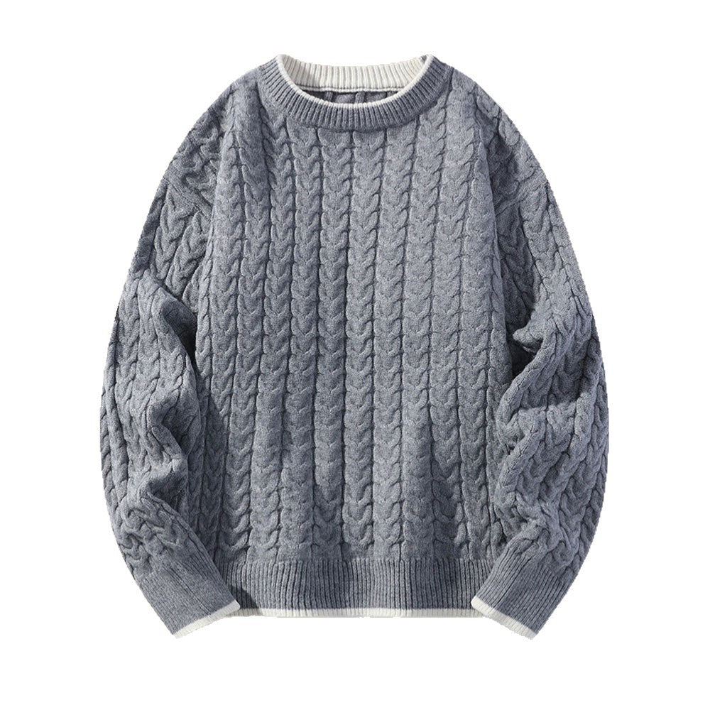 Herren Grobstrickpullover mit Zopfmuster Drune