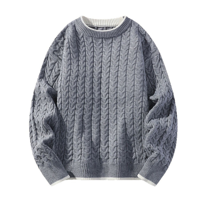 Herren Grobstrickpullover mit Zopfmuster Drune
