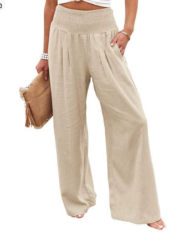 Damen weiter Sommerhose mit elastischem Bund Drune