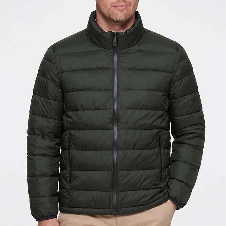 Herren Winddichte Leichtsteppjacke mit thermischer Füllung, Stehkragen & verdeckten Reißverschlüssen Drune