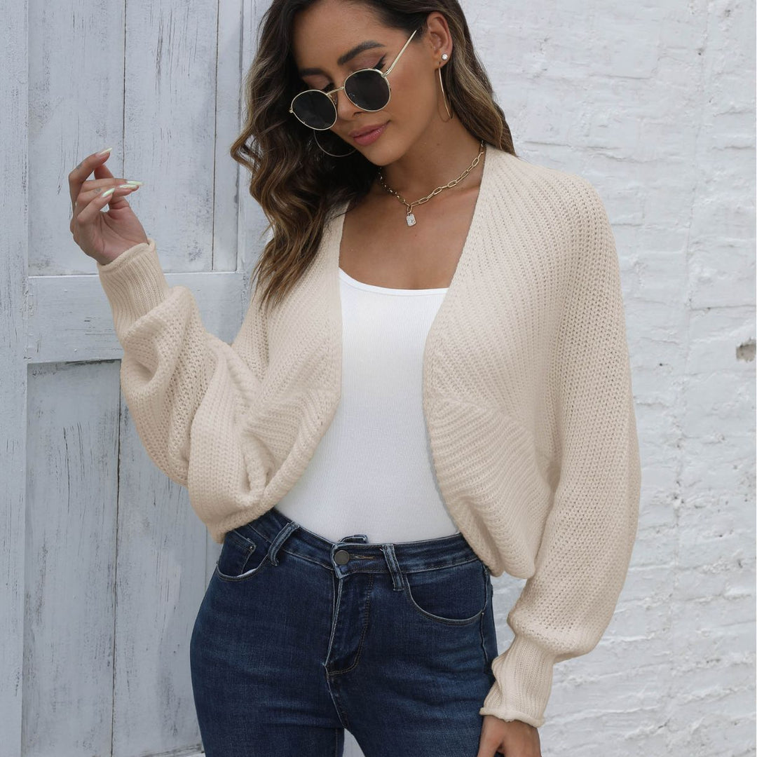 Damen lässige Strickjacke mit oversized Passform und offenen Frontöffnungen Drune