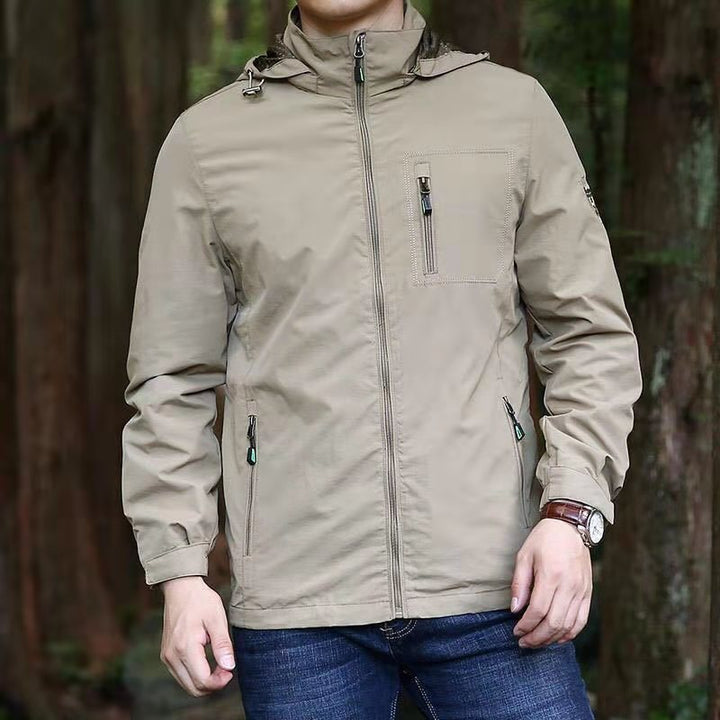 Herren Leichte Freizeitjacke mit hohem Kragen Drune