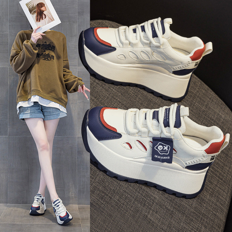 Damen Sportliche Plateausneakers mit modernem Design und flexibler Sohle Drune