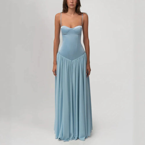 Damen nan modellierendes Bustier-Abendkleid mit vorgeformter Miederkonstruktion und weitfallendem Chiffon-Tellerrock Drune