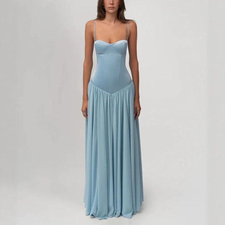 Damen nan modellierendes Bustier-Abendkleid mit vorgeformter Miederkonstruktion und weitfallendem Chiffon-Tellerrock Drune