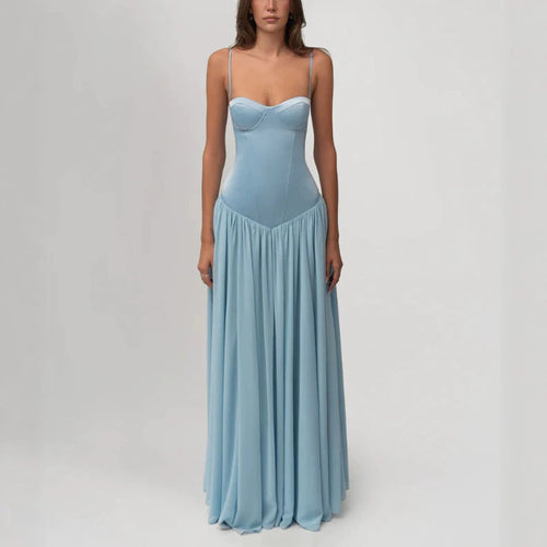 Damen nan modellierendes Bustier-Abendkleid mit vorgeformter Miederkonstruktion und weitfallendem Chiffon-Tellerrock Drune