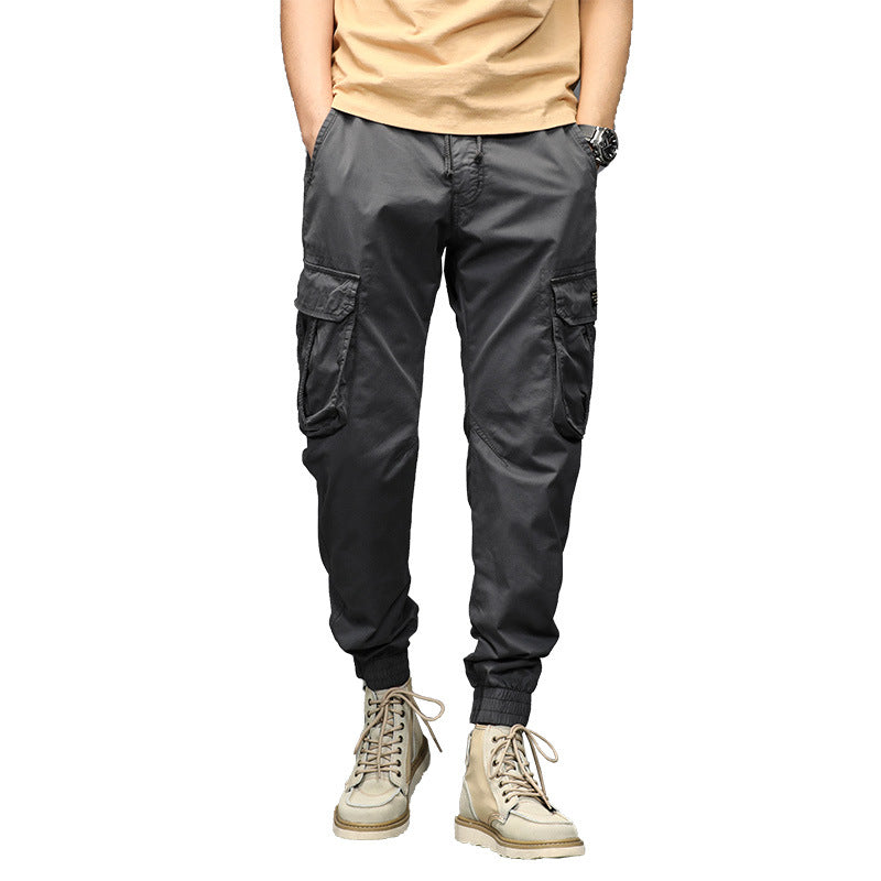 Herren Cargo-Joggerhose im Utility-Look mit elastischem Bund, Multifach‑Taschen und gerippten Knöcheln Drune