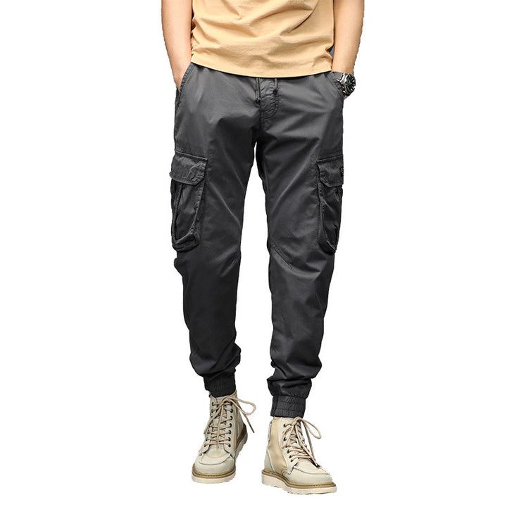 Herren Cargo-Joggerhose im Utility-Look mit elastischem Bund, Multifach‑Taschen und gerippten Knöcheln Drune
