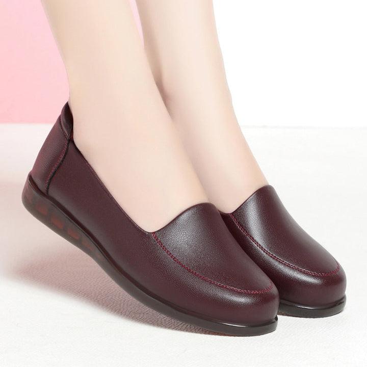 Damen Bequeme Slipper aus hochwertigem Kunstleder mit dämpfender Sohle Drune