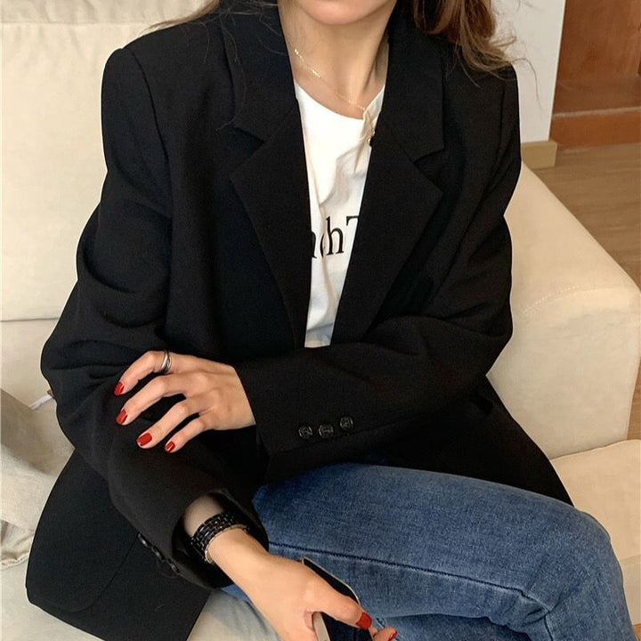 Damen Eleganter und moderner Blazer mit aufgesetzten Taschen Drune