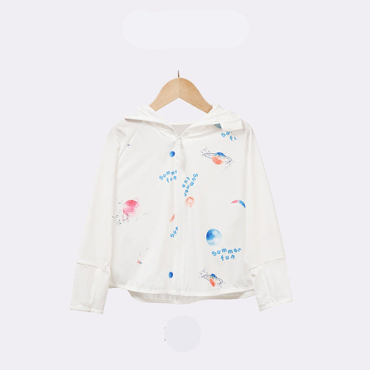 Kinder UV-Schutzjacke mit Kapuze und atmungsaktiven Eigenschaften Drune