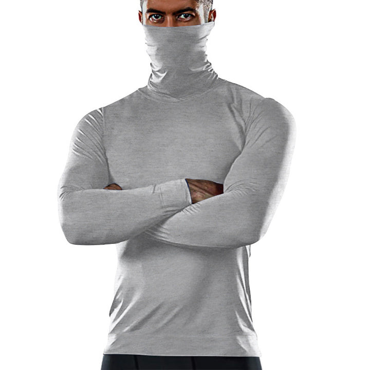 Herren Funktionsshirt mit hohem Kragen und anschmiegsamer Passform Drune