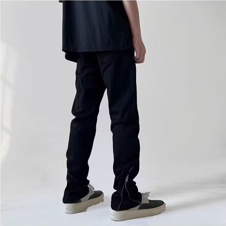 Herren Slim-Fit Zip-Ankle-Hose mit seitlichem Reißverschluss-Detail Drune