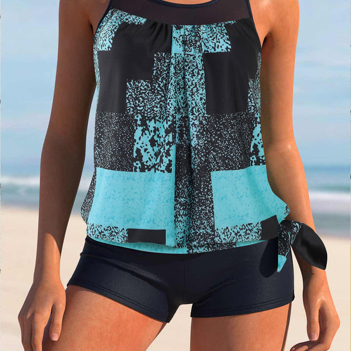 Damen Sportliches Tankini-Set mit Figurschmeichelndem Schnitt Drune