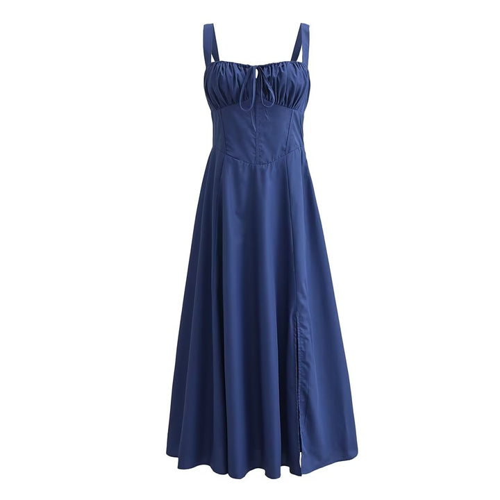 Damen Maxikleid mit gerafftem Oberteil Drune