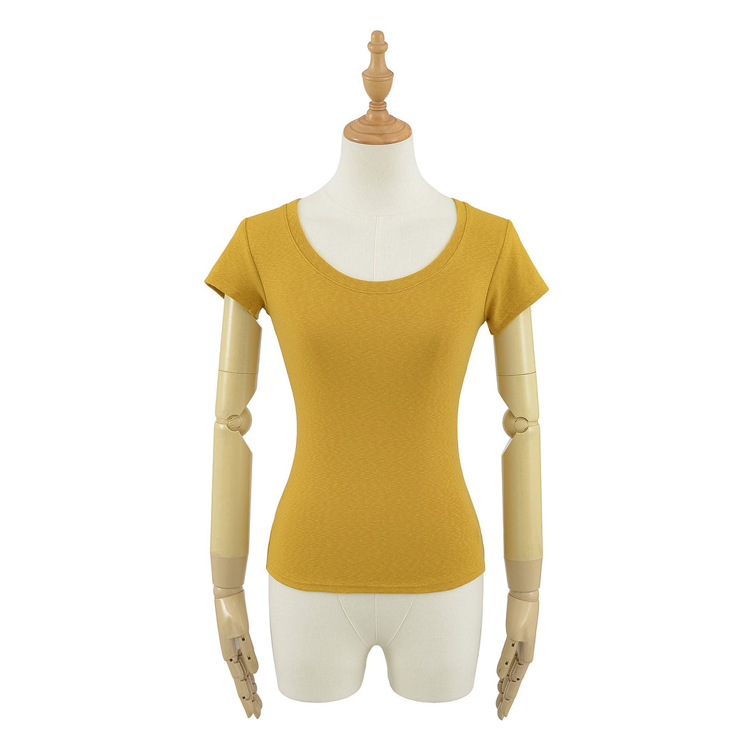Damen Rundhals T-Shirt aus atmungsaktivem Material mit strukturierter Oberfläche Drune