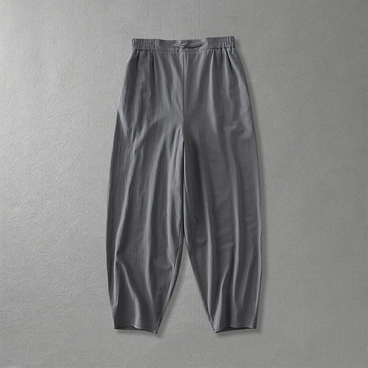 Damen Lässige, weite Haremshose mit elastischem Bund und tapered Knöchel Drune