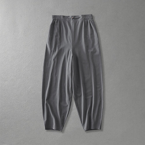 Damen Lässige, weite Haremshose mit elastischem Bund und tapered Knöchel Drune