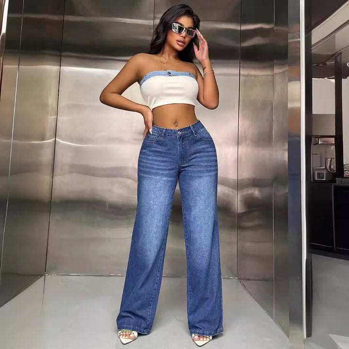 Damen Weite Jeanshose im lässigen Streetstyle Drune