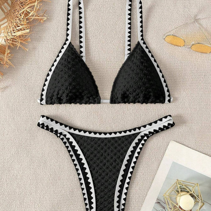 Damen Triangel-Bikini mit raffiniertem Häkelmuster Drune