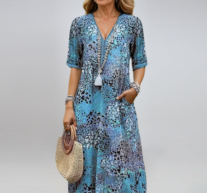 Damen bunt gemustertes Sommerkleid Drune