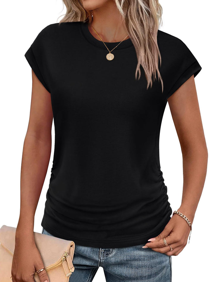 Damen Stylisches Oberteil mit lässigen Rüschendetails Drune
