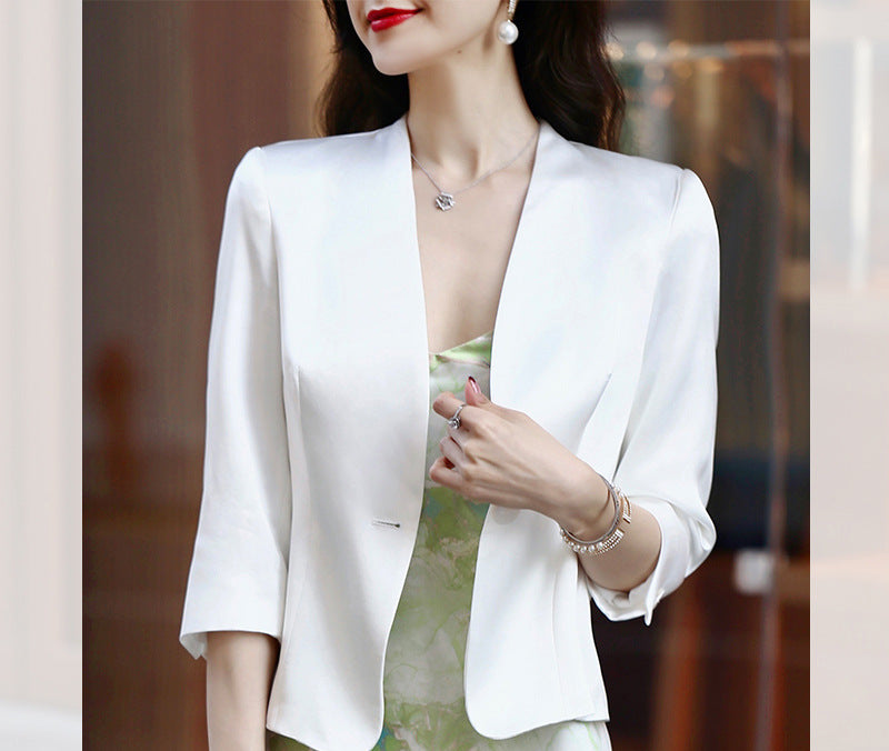 Damen Edler Blazer mit drei Viertelärmeln Drune
