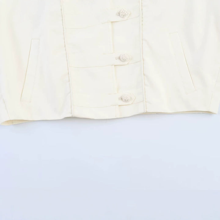 Damen Oversize Jacke mit Stehkragen und chinesischen Zierknöpfen Drune