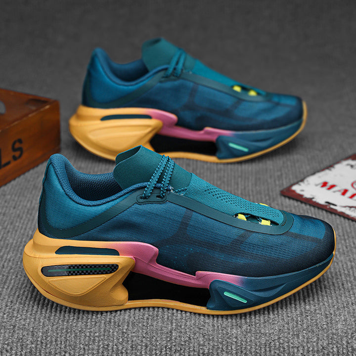 Herren moderne Sneaker mit skulpturierter Plateau-Performancesohle, nahtlosem Strickschaft und integrierter Fersenstütze Drune