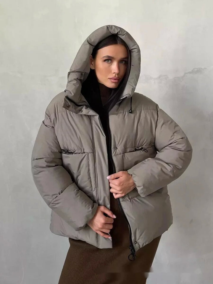 Damen Sportliche Winterjacke mit hohem Kragen und praktischen Taschen Drune