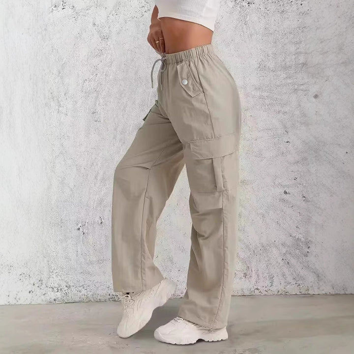 Damen Cargo-Hose mit praktischem Gummizug und modischen Seitentaschen Drune